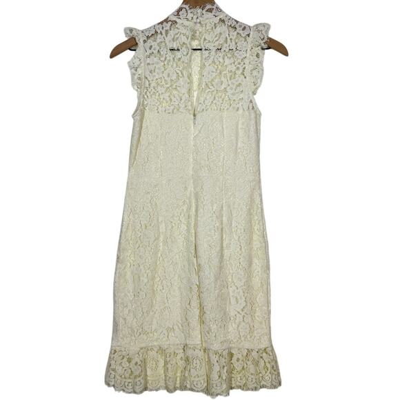 Storia Shift Dress NWT Womens M White Floral Lace Bridal Ethereal Classic Party - Picture 3 of 9